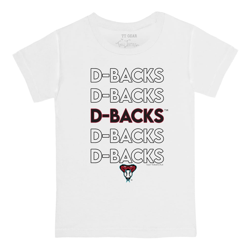 Arizona Diamondbacks Tiny Turnip Youth Stacked T-Shirt - White