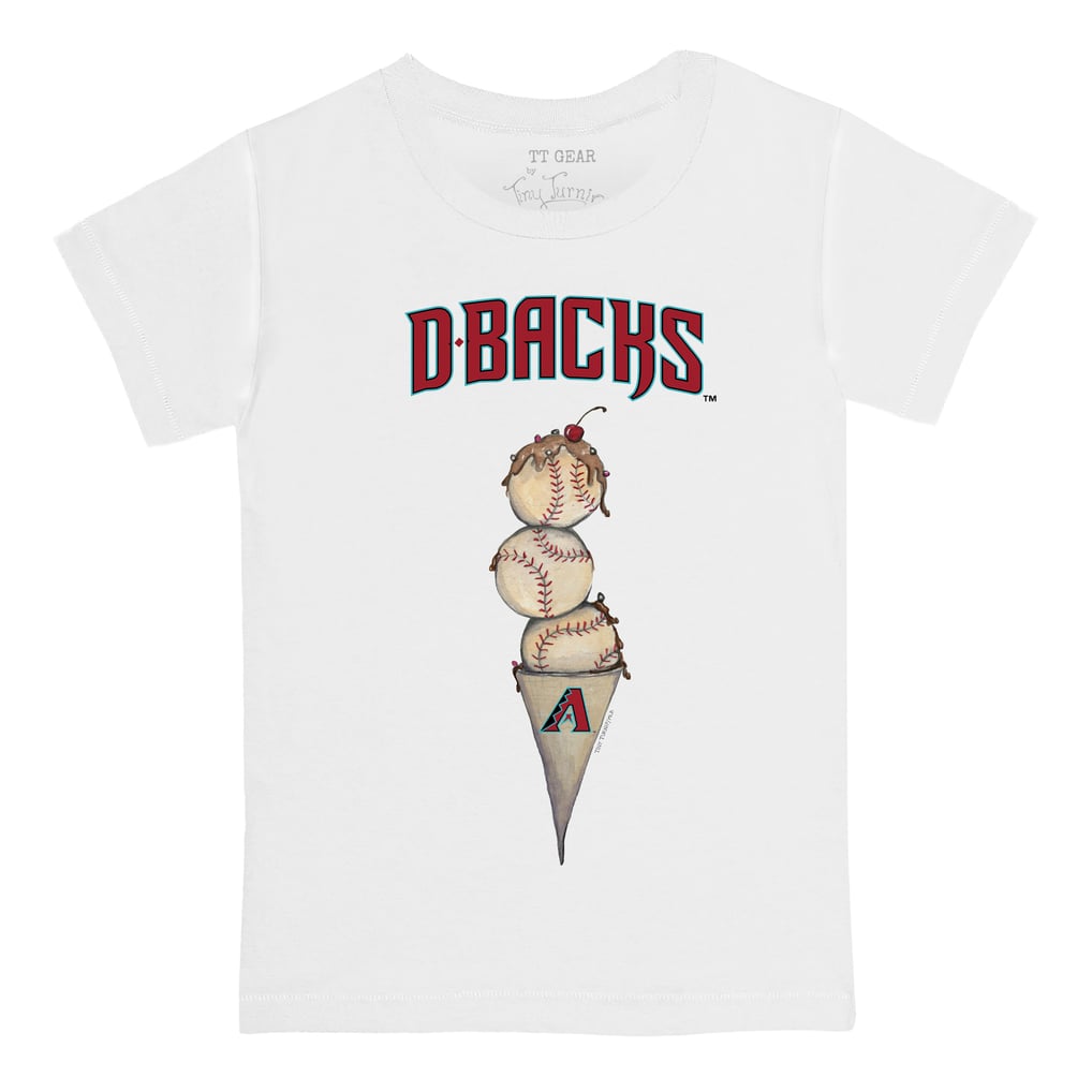 Arizona Diamondbacks Tiny Turnip Youth Triple Scoop T-Shirt - White