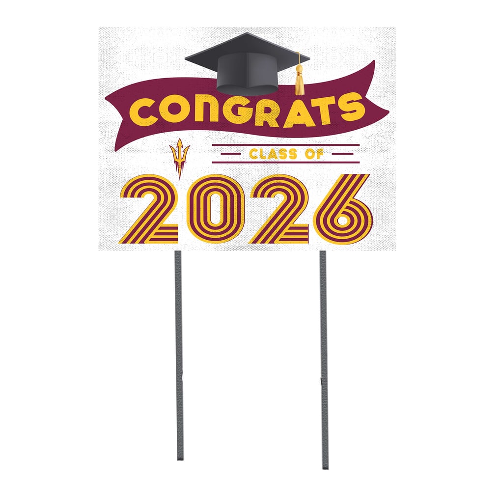 Arizona State Sun Devils 18" x 24" 2026 Grad Yard Sign with Stakes