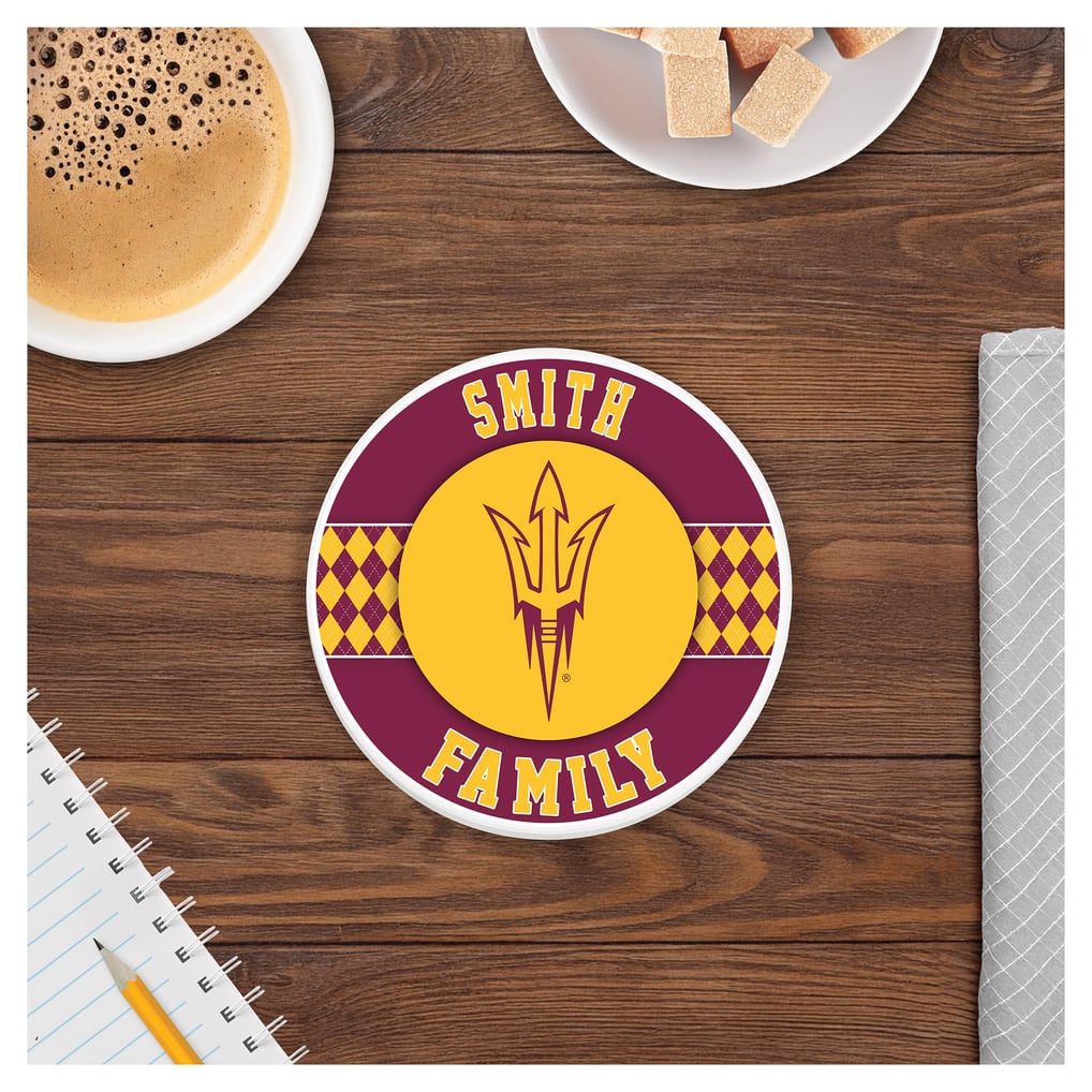 Arizona State Sun Devils 4" Personalized Circular Coasters 4-Pack Set