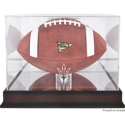 Arizona State Sun Devils Fanatics Authentic Mahogany Base Logo Football Display Case with Mirror Back