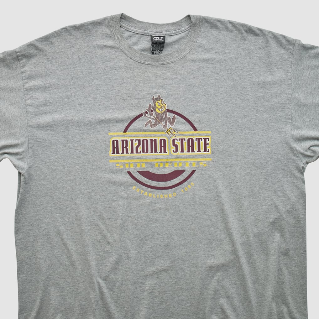 Arizona State Sun Devils Starter 2000s T-shirt - Heather Gray - 2XL by Fanatics Real Vintage