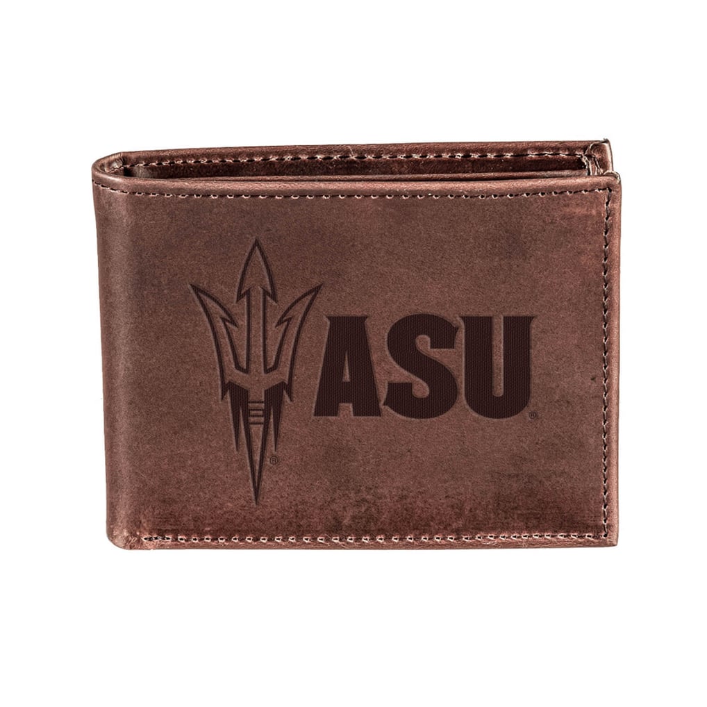  Arizona State Sun Devils Bi-Fold Leather Wallet - Brown