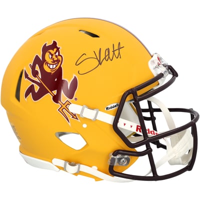 Cam Skattebo Arizona State Sun Devils Autographed Fanatics Authentic Sparky Riddell Speed Authentic Helmet