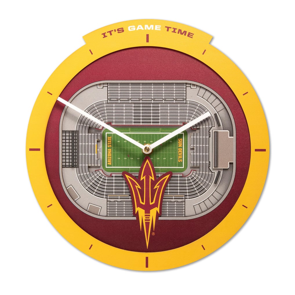 Arizona State Sun Devils IDNA StadiumView 3D Wall Clock