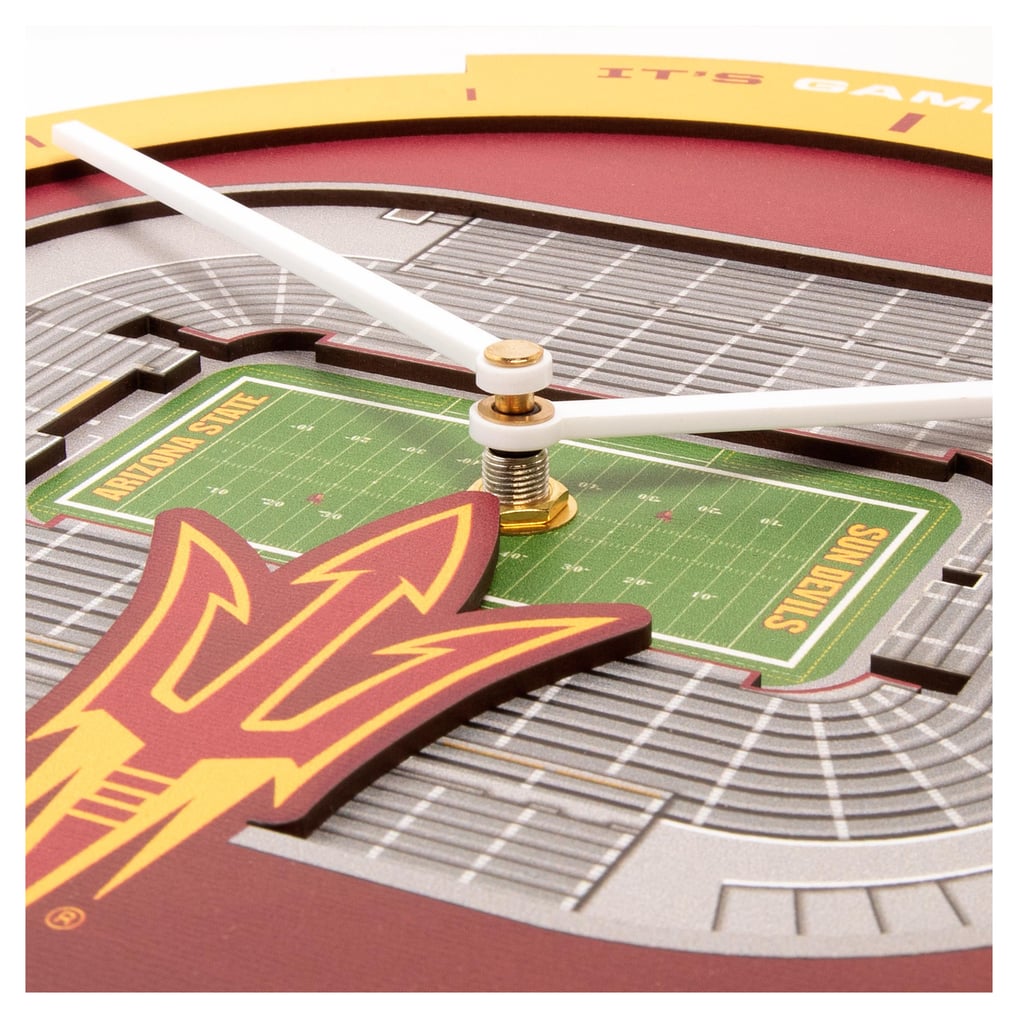 Arizona State Sun Devils IDNA StadiumView 3D Wall Clock