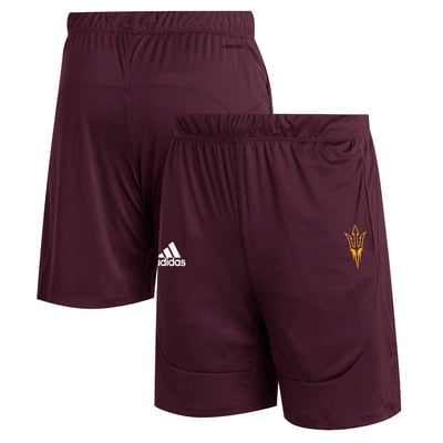  Arizona State Sun Devils adidas Sideline Knit Shorts - Maroon