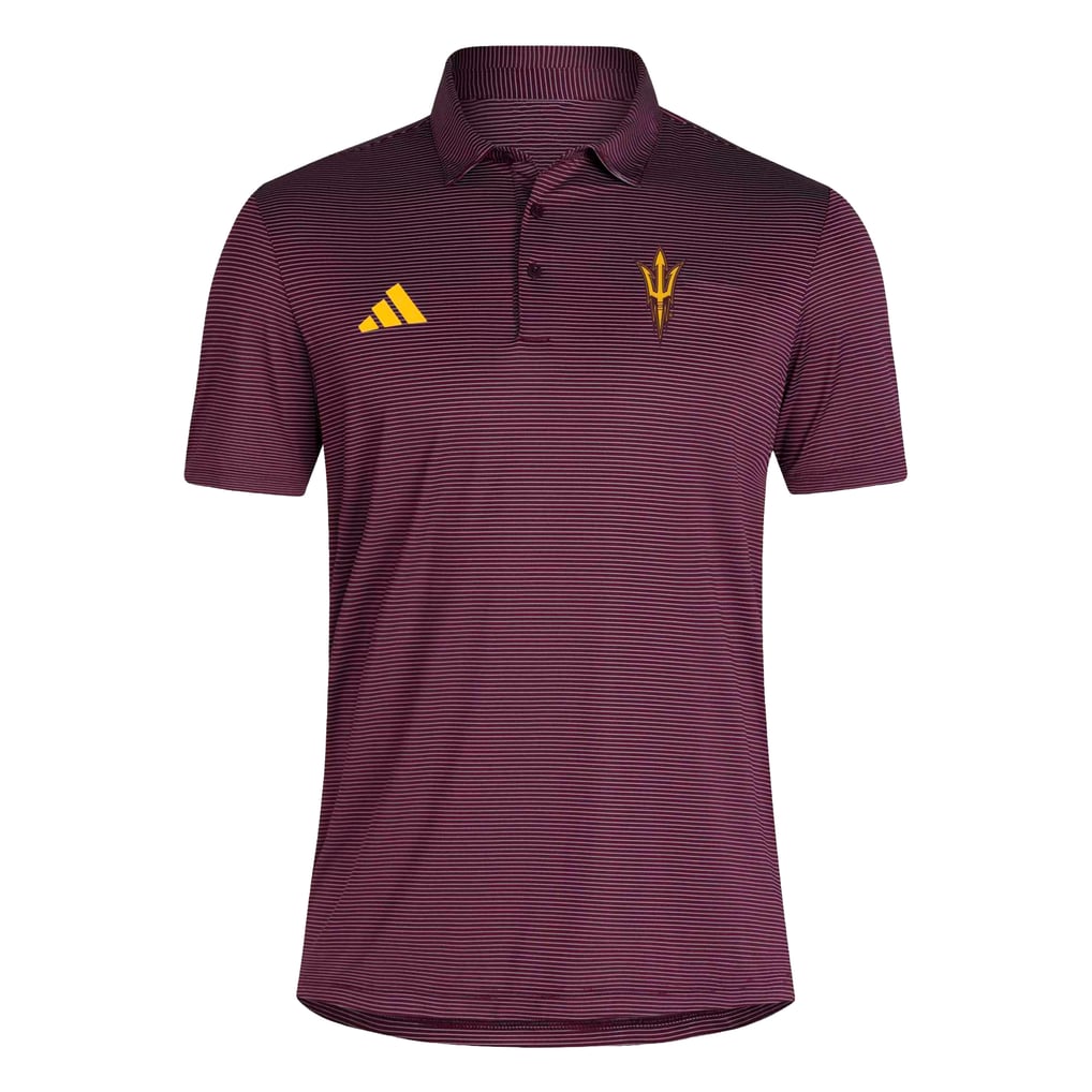 Arizona State Sun Devils adidas Ultimate 365 Stripe Polo - Maroon