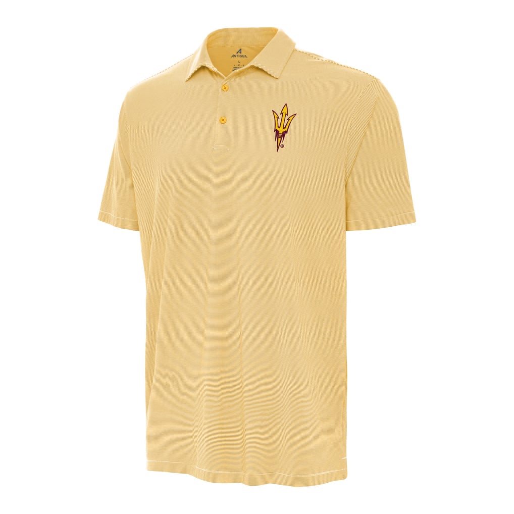 Arizona State Sun Devils Antigua Twine Polo - Gold/White