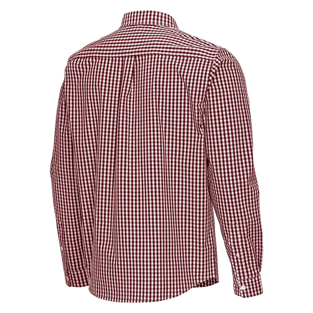Arizona State Sun Devils Antigua Ellis Woven Tri-Blend Long Sleeve Button-Down Shirt - Maroon