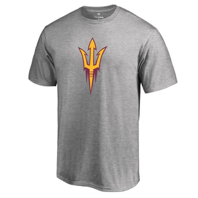 Arizona State Sun Devils Primary Team Logo T-Shirt - Ash