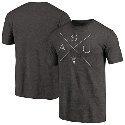 Arizona State Sun Devils Quad Tri-Blend T-Shirt - Black