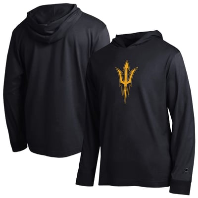  Arizona State Sun Devils Champion Tonal All-Star Long Sleeve Hooded T-Shirt - Black