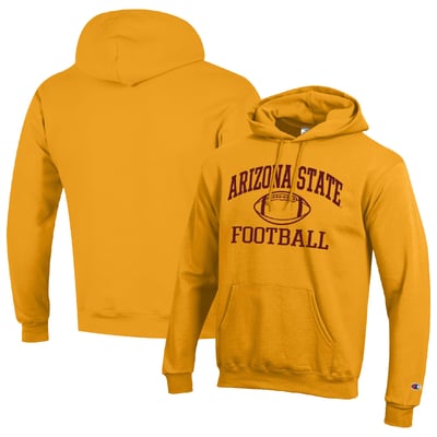 Arizona State Sun Devils Champion Football Icon Pullover Hoodie - Gold
