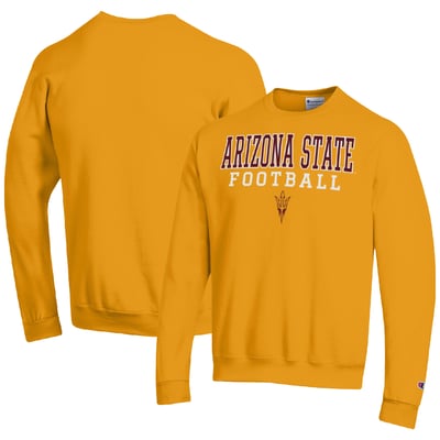 Arizona State Sun Devils Champion Football Stacked Pullover Sweatshirt - Gold