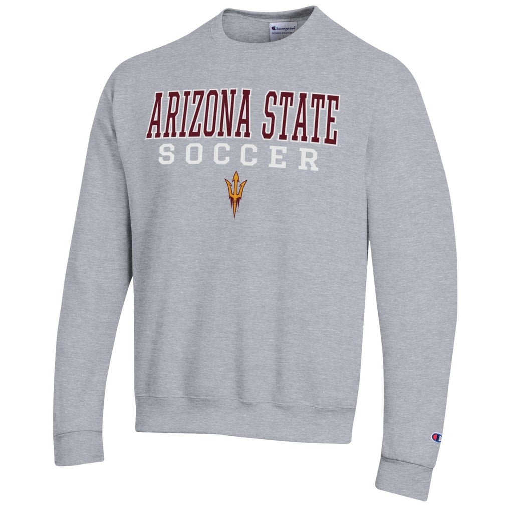 Arizona State Sun Devils Champion Soccer Stack Logo Powerblend Pullover Sweatshirt - Gray