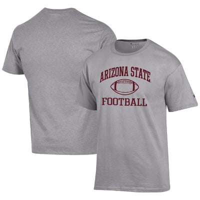 Arizona State Sun Devils Champion Football Icon  T-Shirt - Heather Gray
