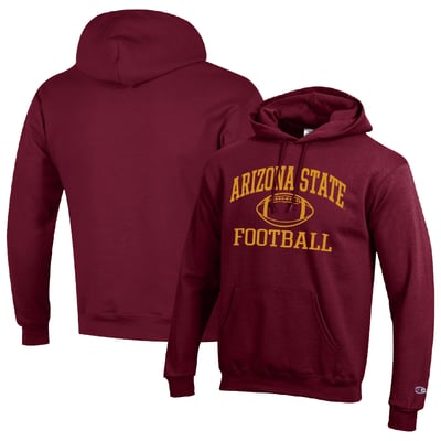 Arizona State Sun Devils Champion Football Icon Pullover Hoodie - Maroon