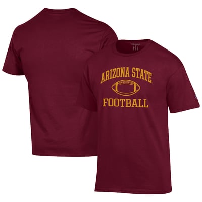 Arizona State Sun Devils Champion Football Icon  T-Shirt - Maroon