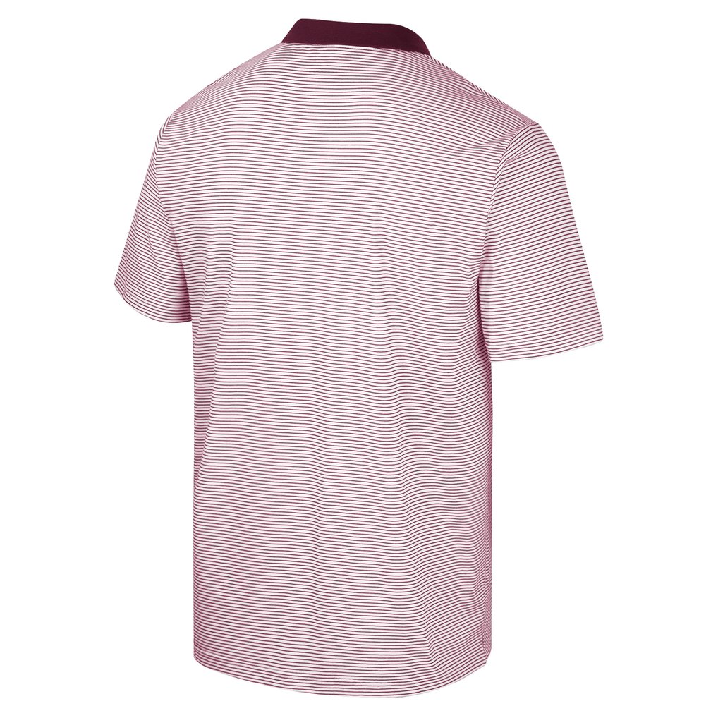 Arizona State Sun Devils Colosseum Print Stripe Polo - White/Maroon