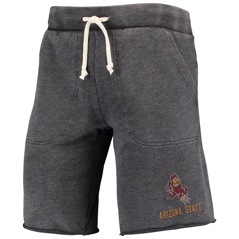 Arizona State Sun Devils Alternative Apparel Victory Lounge Shorts - Heathered Black