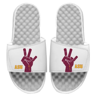 Arizona State Sun Devils ISlide Pitchfork Slide Sandals - White
