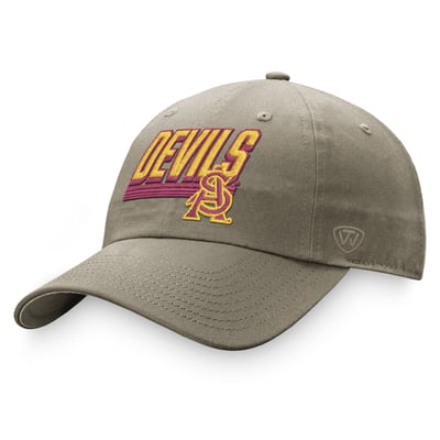 Arizona State Sun Devils Top of the World Slice Adjustable Hat - Khaki
