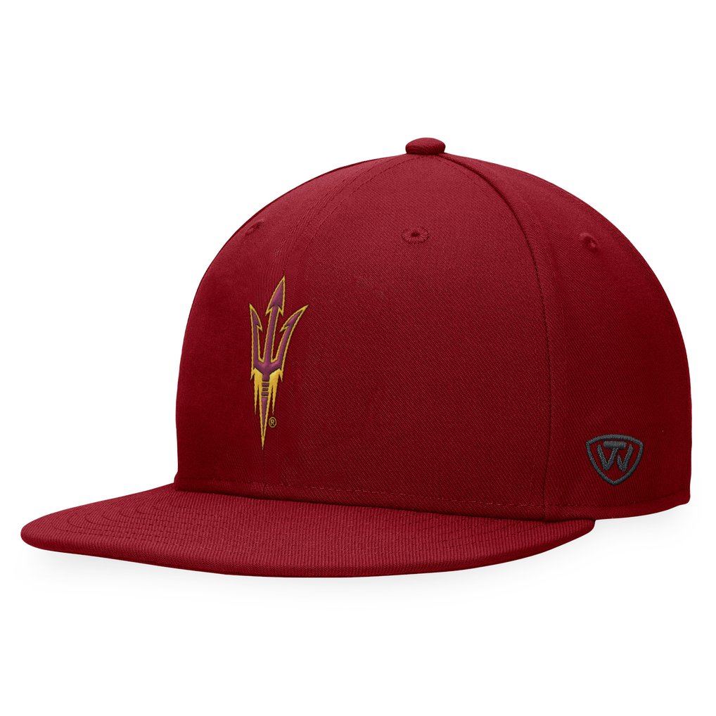 Arizona State Sun Devils Top of the World Fitted Hat - Maroon