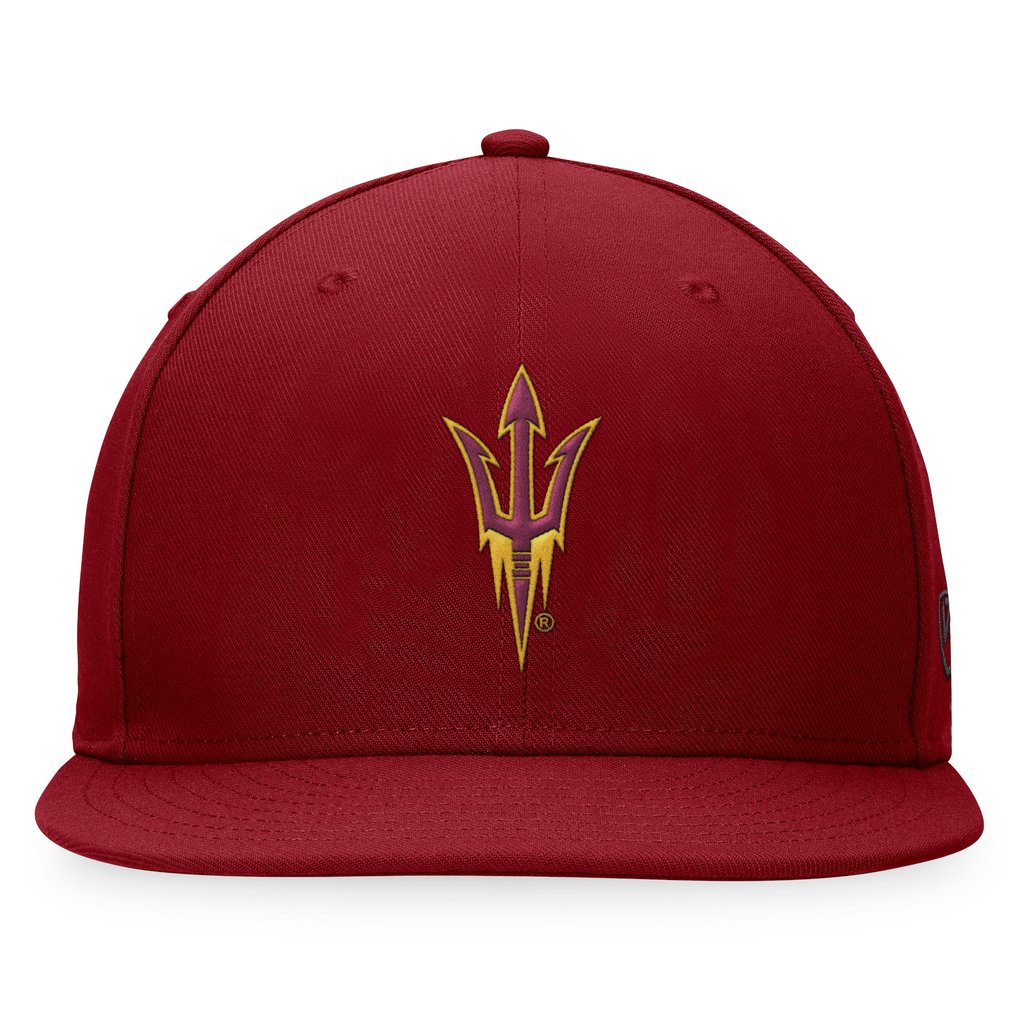 Arizona State Sun Devils Top of the World Fitted Hat - Maroon