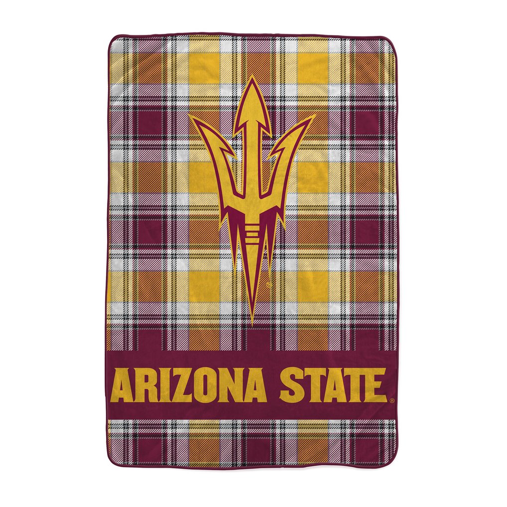 Arizona State Sun Devils Pegasus 66" x 95" Oversized Plaid FAN-mily Ultra Cozy Blanket