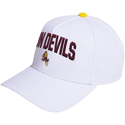  Arizona State Sun Devils adidas Unisex Locker Room A-Frame Adjustable Hat - White