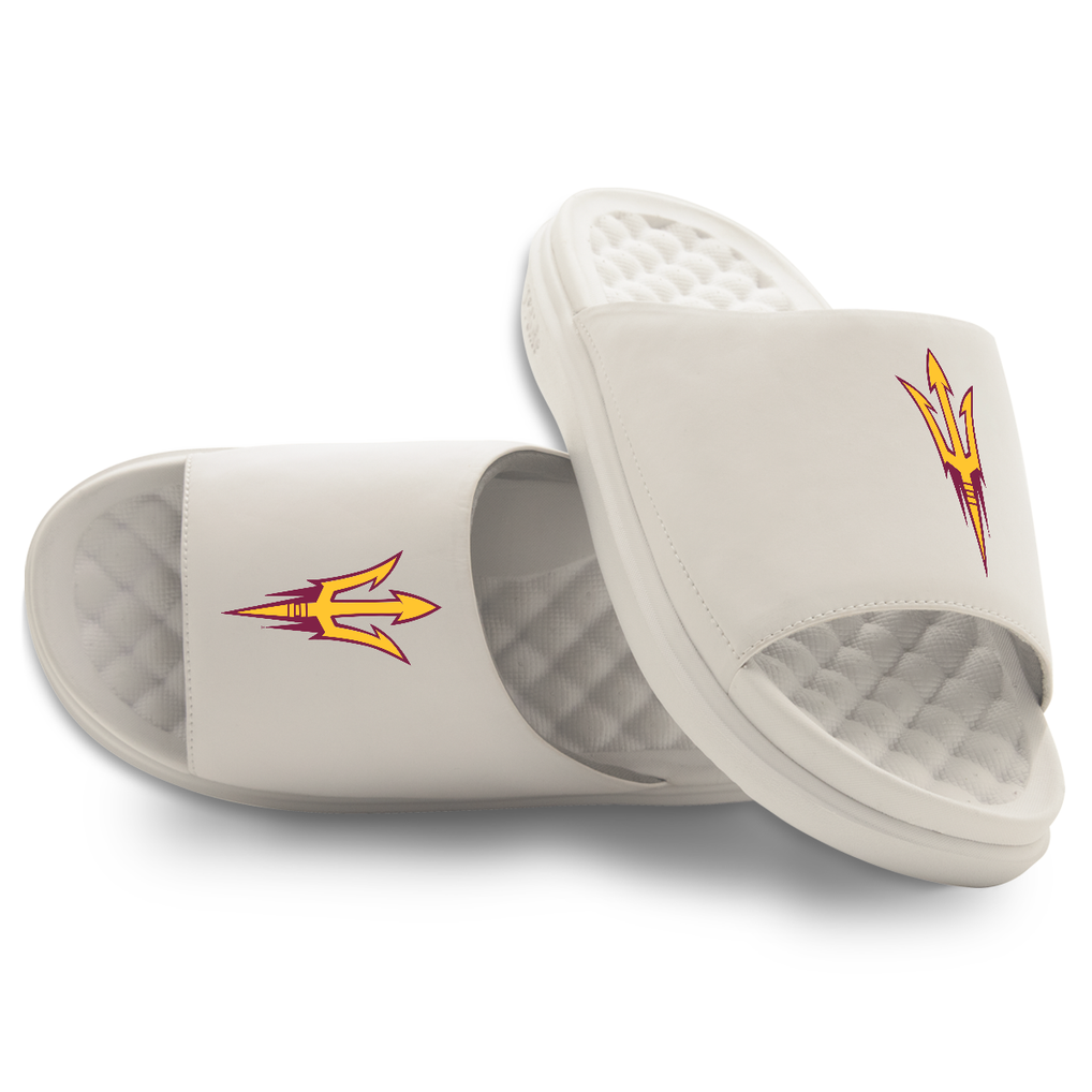 Arizona State Sun Devils ISlide Unisex Primary Motive Slide Sandals - Cream