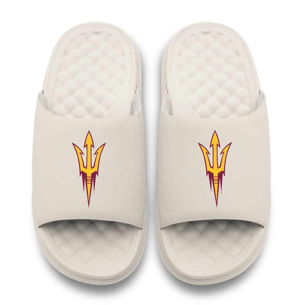 Arizona State Sun Devils ISlide Unisex Primary Motive Slide Sandals - Cream