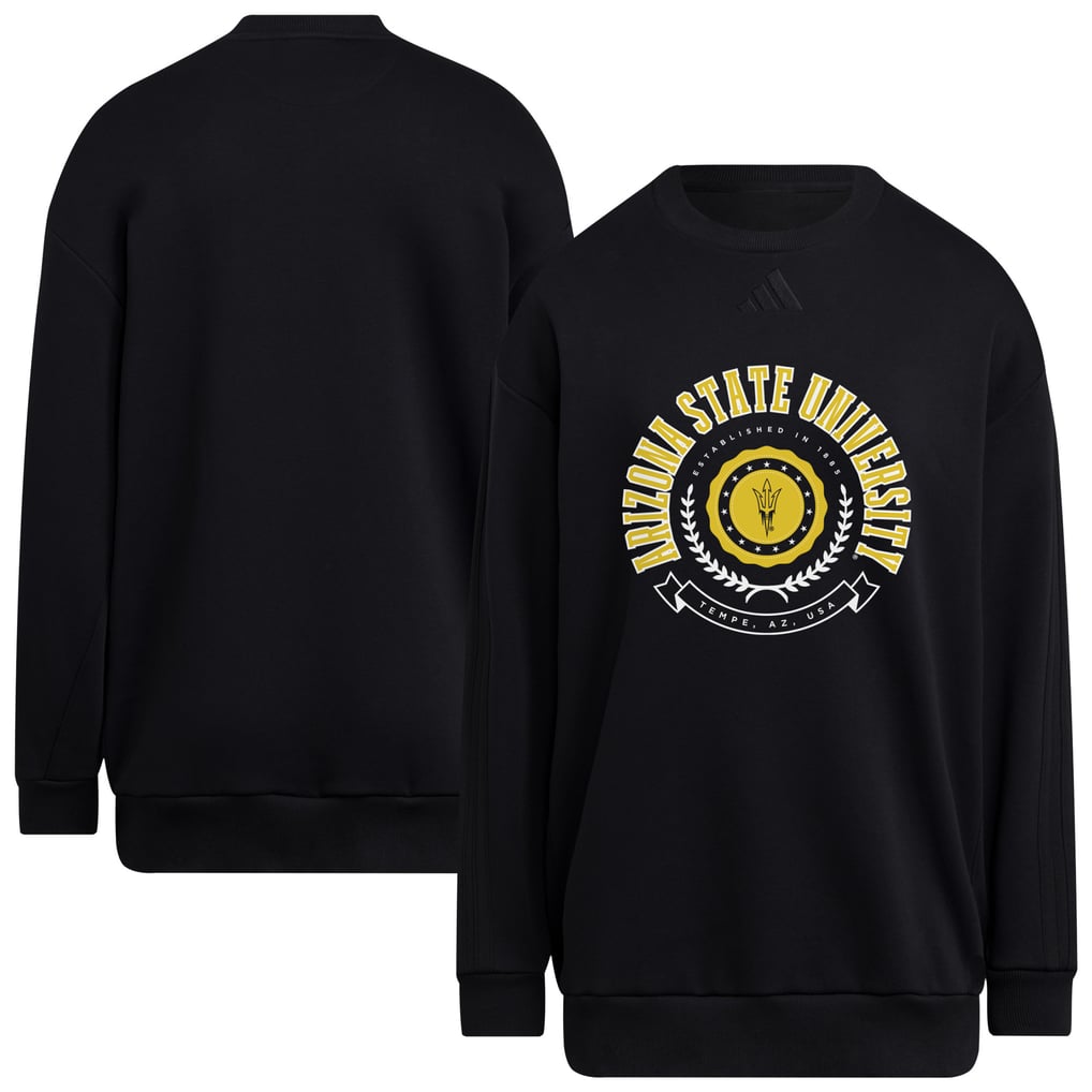 Arizona State Sun Devils adidas Women's Oversized Crewneck Pullover - Black