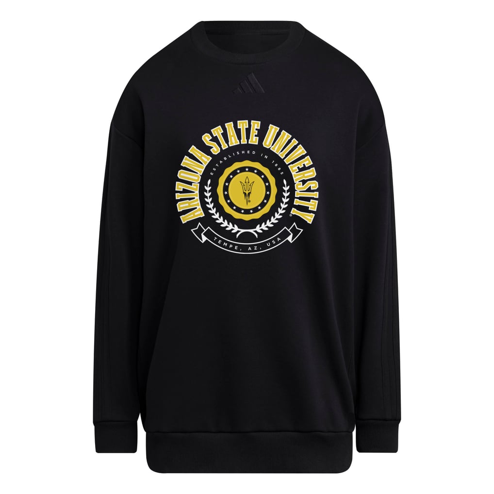 Arizona State Sun Devils adidas Women's Oversized Crewneck Pullover - Black