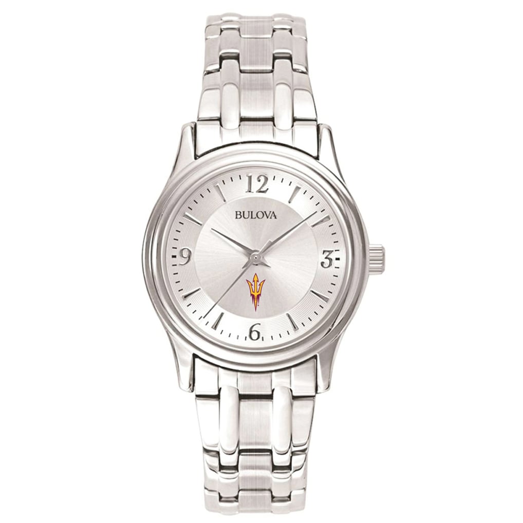 Arizona State Sun Devils Women's Silver-Tone Dial Stainless Steel Quartz Watch