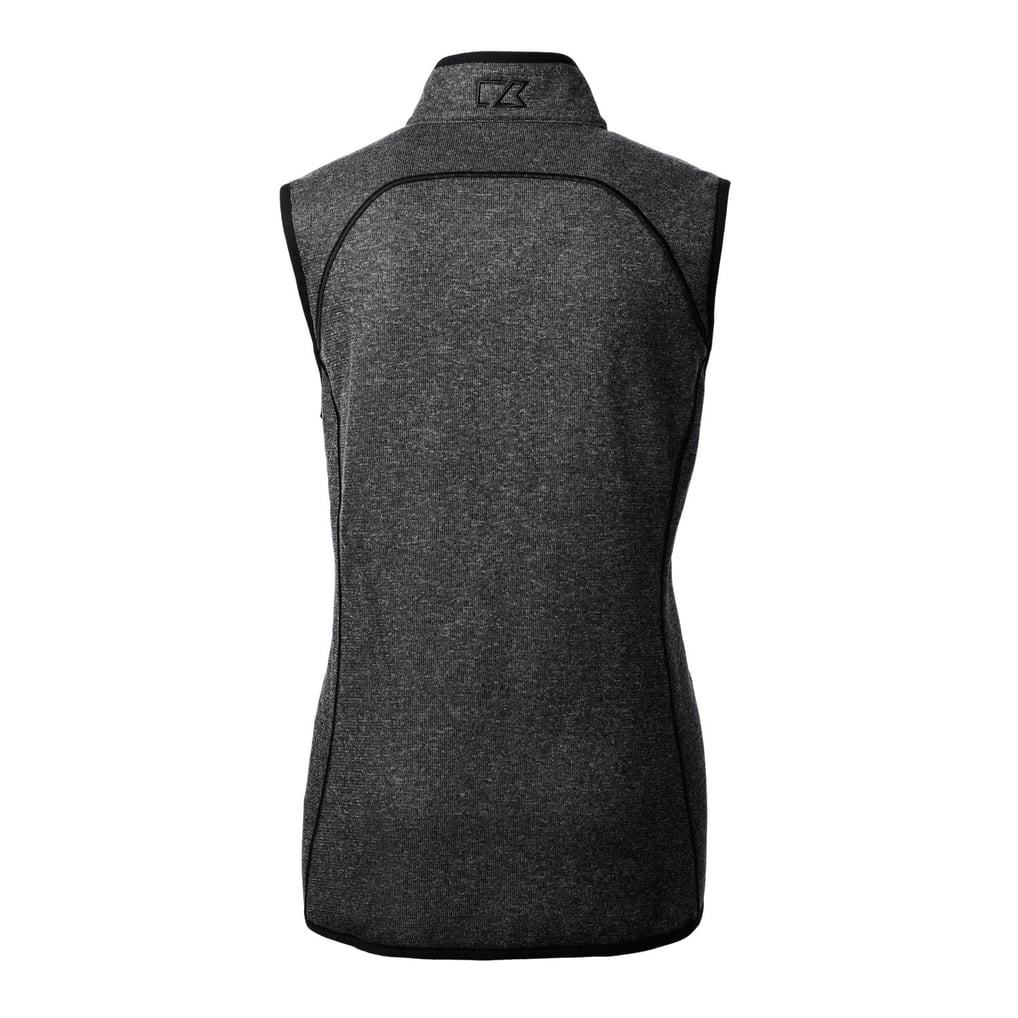 Arizona State Sun Devils Cutter & Buck Women's Mainsail Basic Sweater-Knit Full-Zip Vest - Heather Charcoal