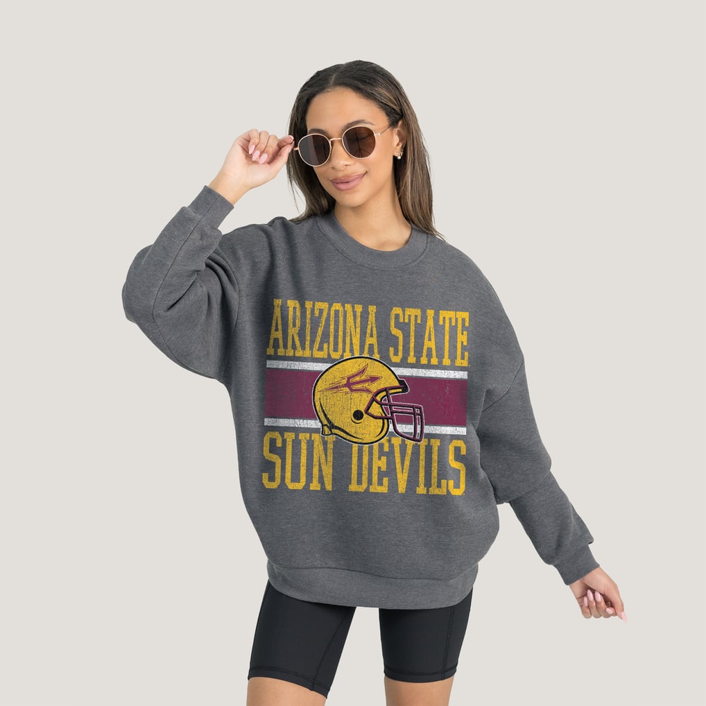 Arizona State Sun Devils Gameday Couture Women's Premium Fleece Pullover Sweatshirt - Charcoal