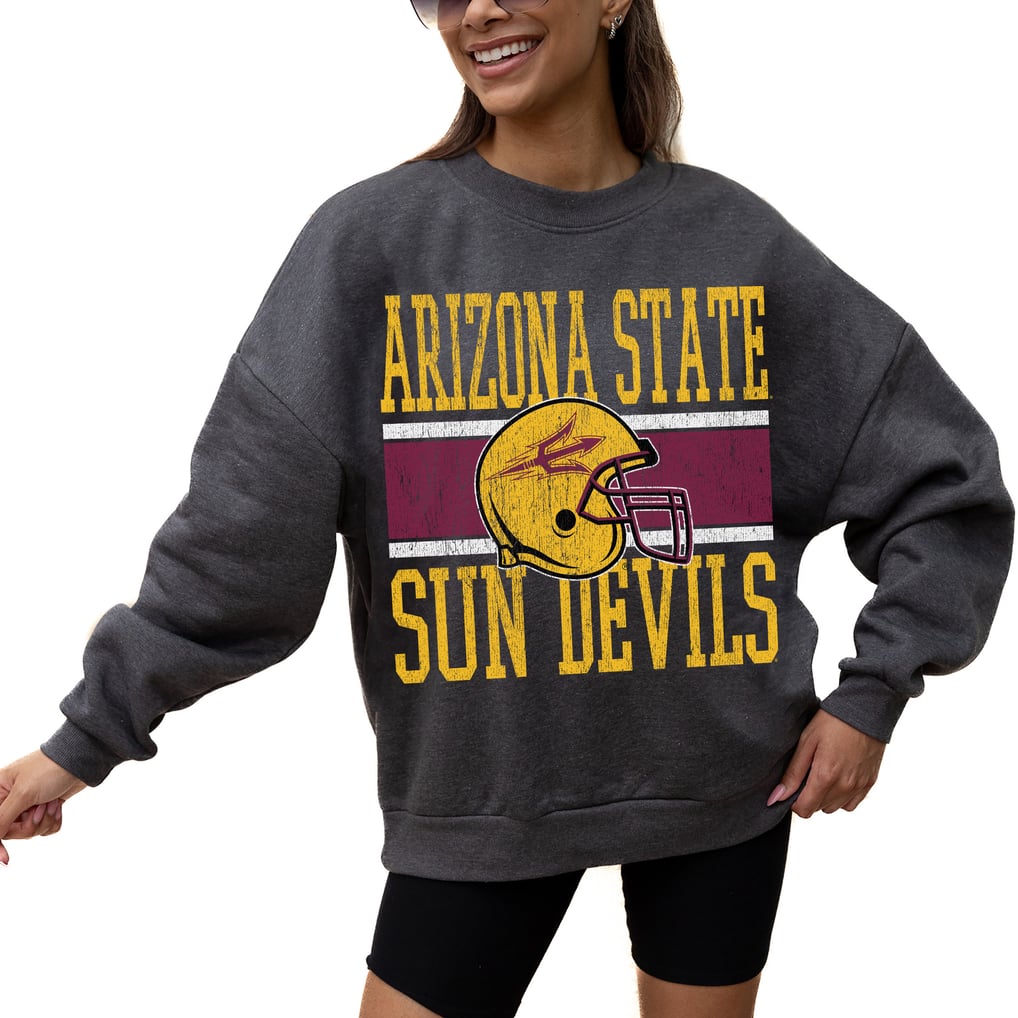 Arizona State Sun Devils Gameday Couture Women's Premium Fleece Pullover Sweatshirt - Charcoal