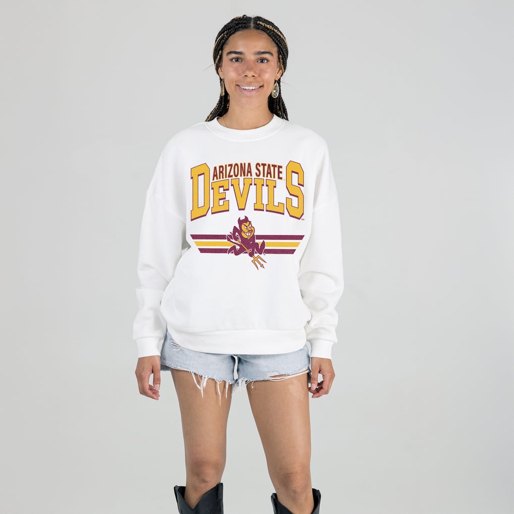 Arizona State Sun Devils Gameday Couture Women's Oversized Premium Fleece Sweatshirt - White