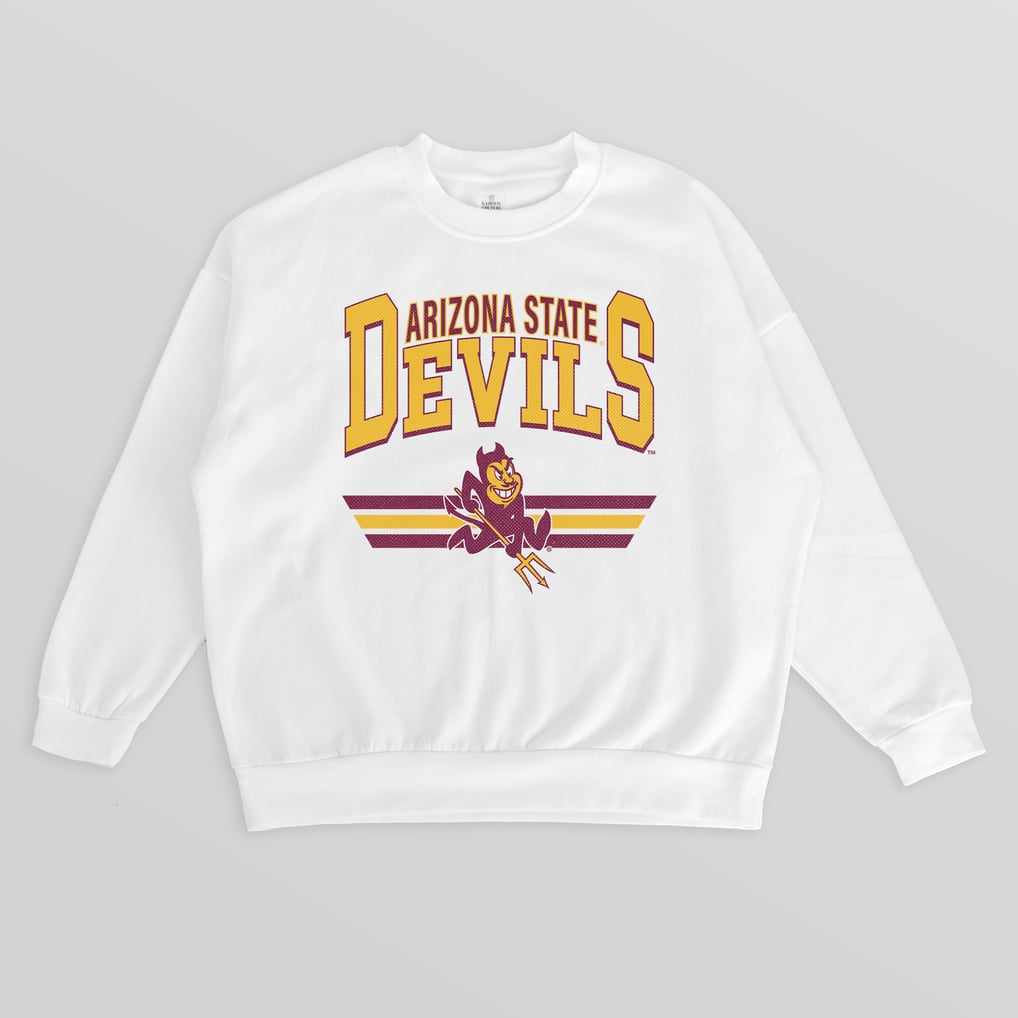 Arizona State Sun Devils Gameday Couture Women's Oversized Premium Fleece Sweatshirt - White