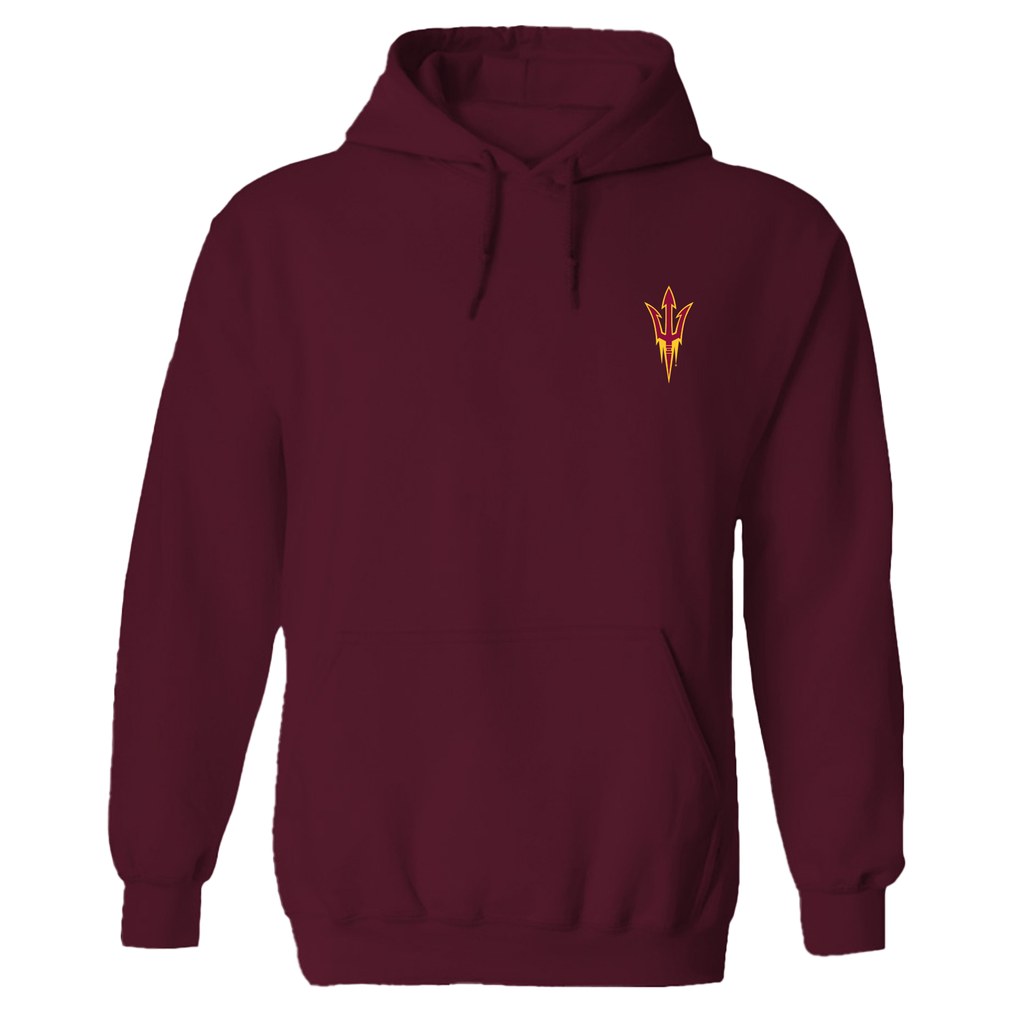  Arizona State Sun Devils Vive La Fete Women's Impressions Artwork Pullover Hoodie - Maroon