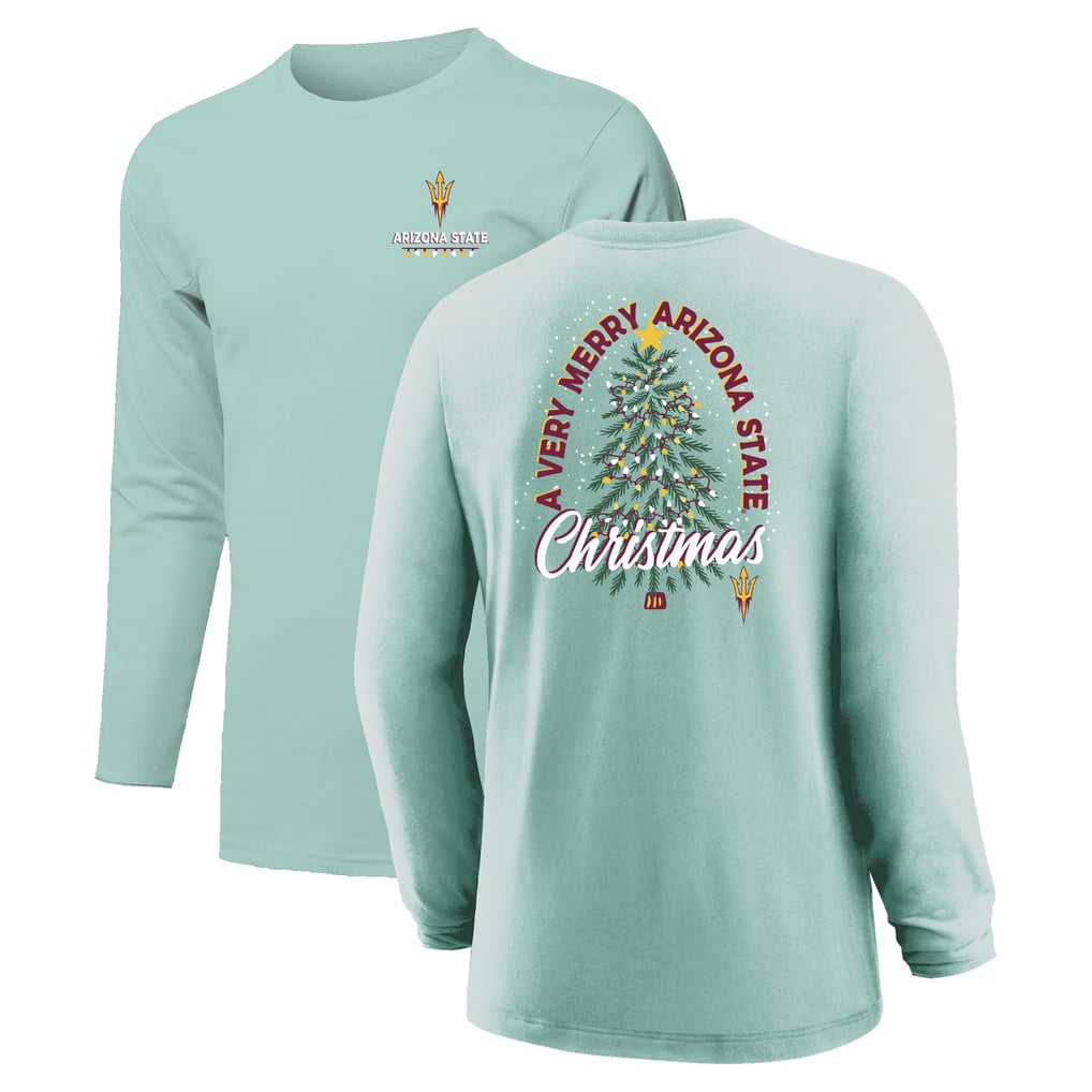  Arizona State Sun Devils Merry Christmas Tree Long Sleeve T-Shirt - Light Green