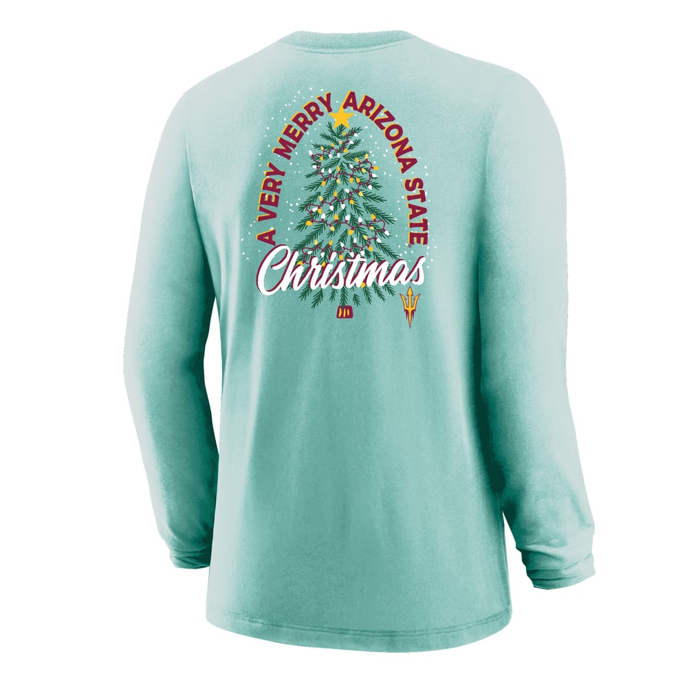  Arizona State Sun Devils Merry Christmas Tree Long Sleeve T-Shirt - Light Green