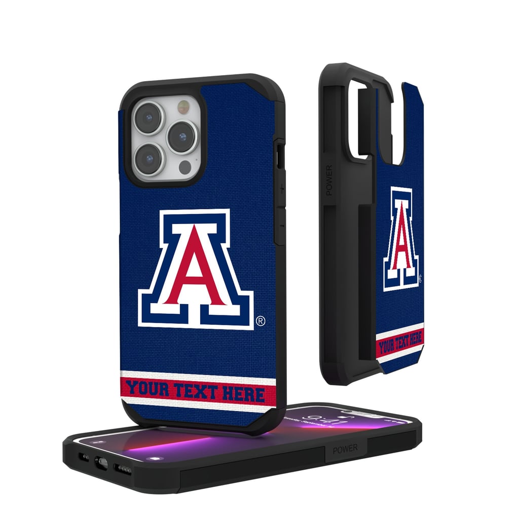 Arizona Wildcats iPhone Stripe Personalized Rugged Case