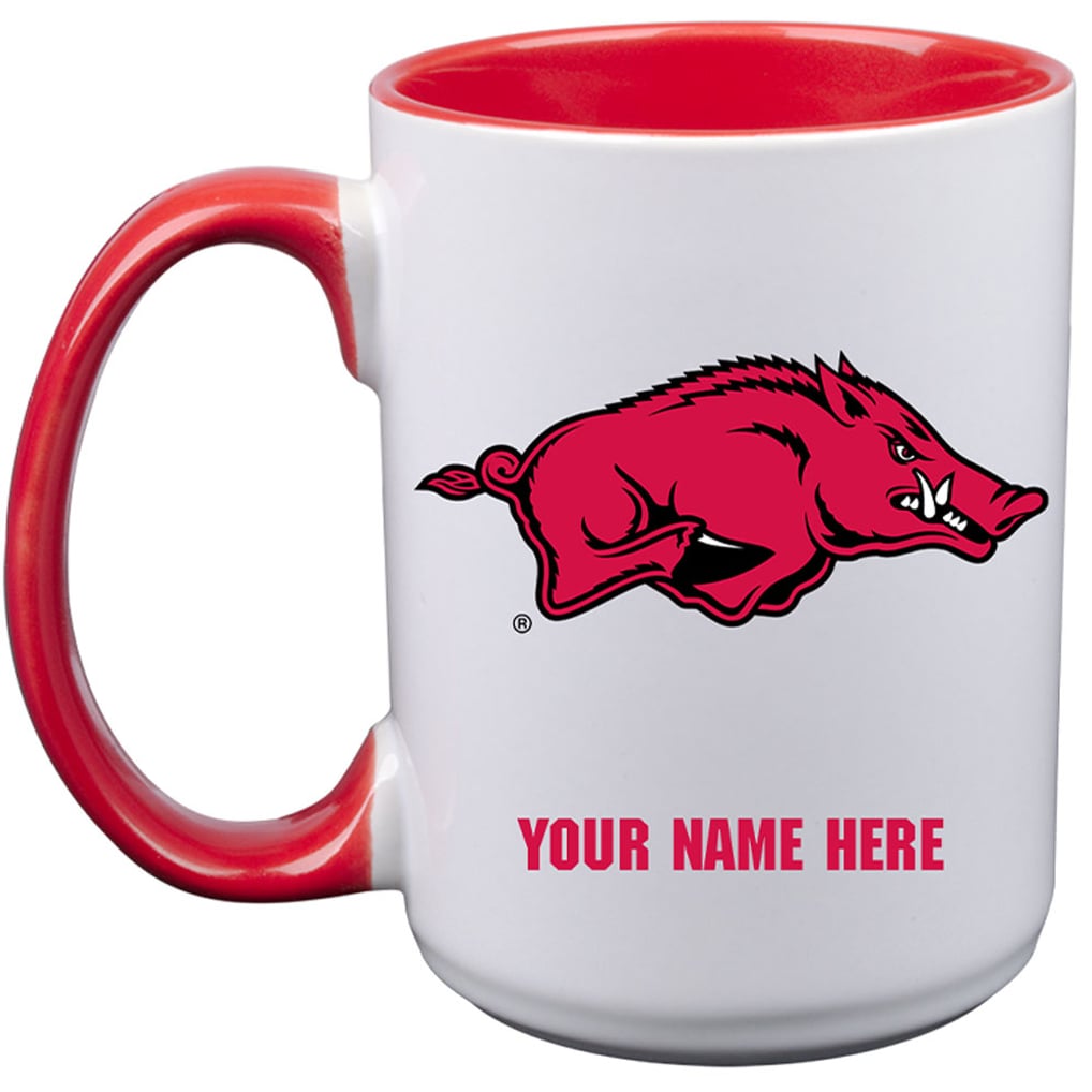 Arkansas Razorbacks 15oz. Personalized Ceramic Mug