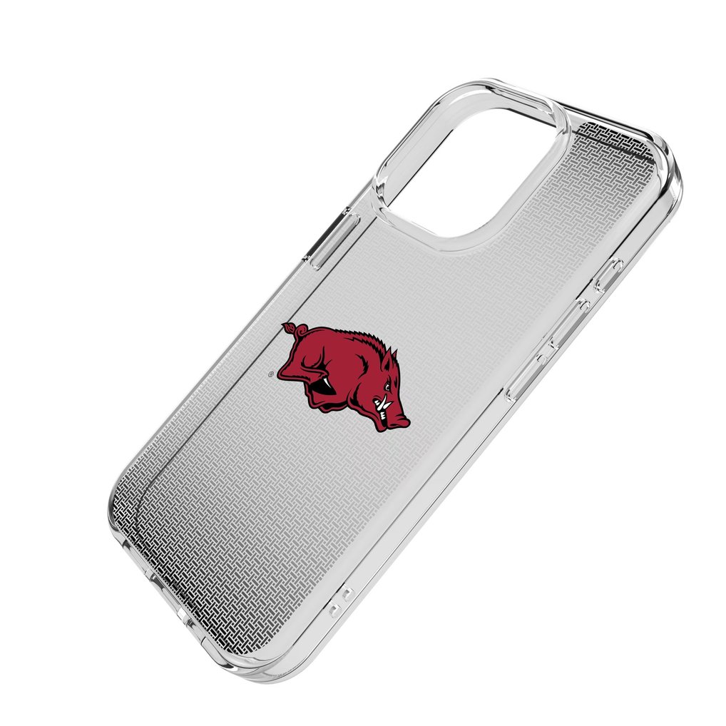 Arkansas Razorbacks Linen Logo iPhone Clear Case