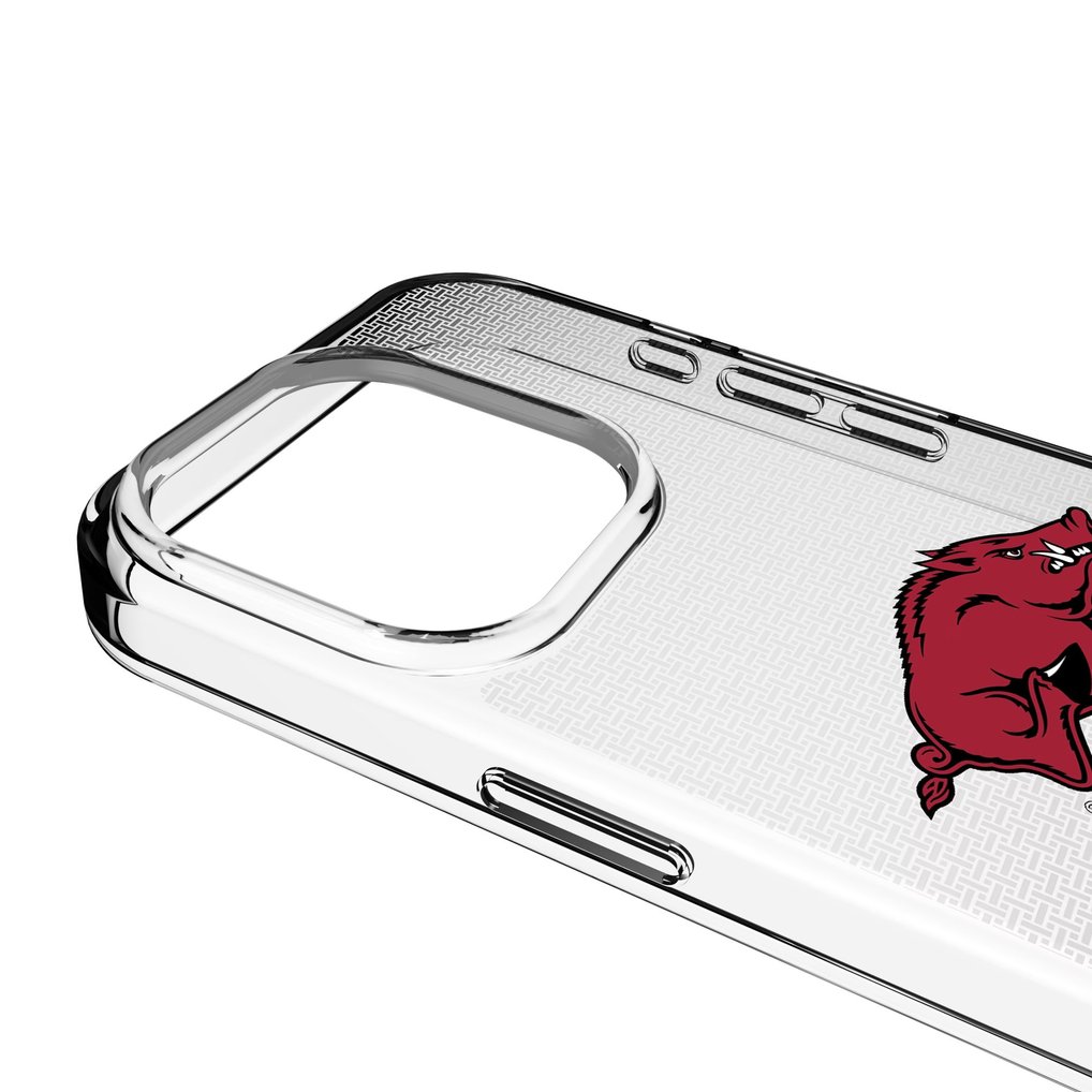 Arkansas Razorbacks Linen Logo iPhone Clear Case