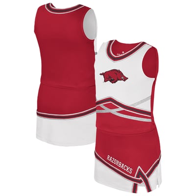 Arkansas Razorbacks Colosseum Girls Youth Lollipop Park Cheer Two-Piece Set - Cardinal