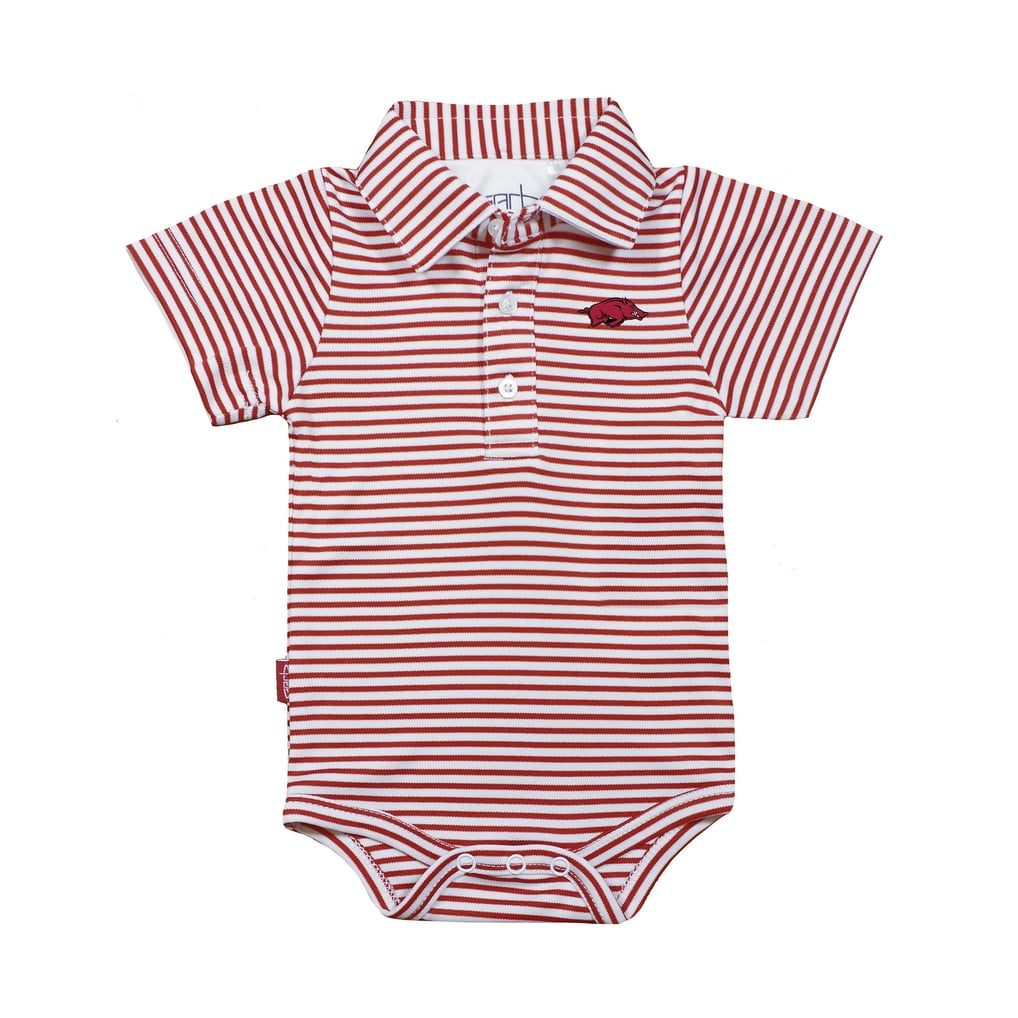 Arkansas Razorbacks Garb Infant Carson Polo Bodysuit - Cardinal/White